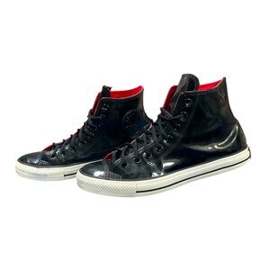Converse Black and Red High-Top Sneakers